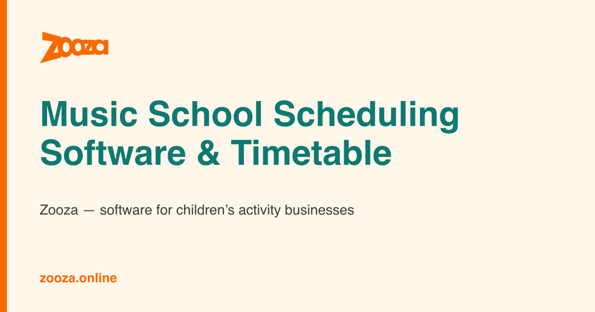 Music School Scheduling Software & Timetable | Zooza