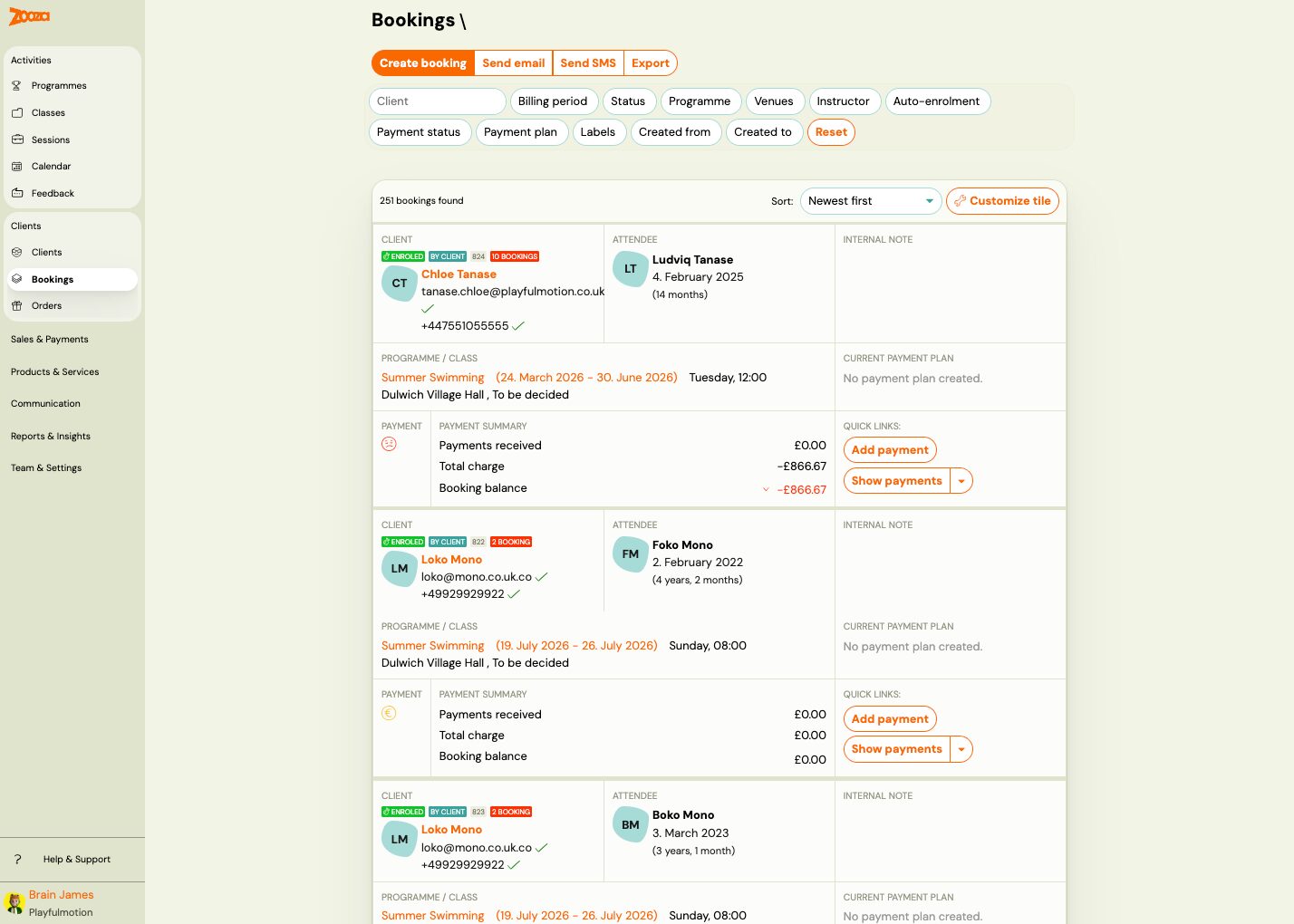 Zooza 3.8: Cleaner, Faster, Better on Mobile 11 Registration filter in Zooza 3.8